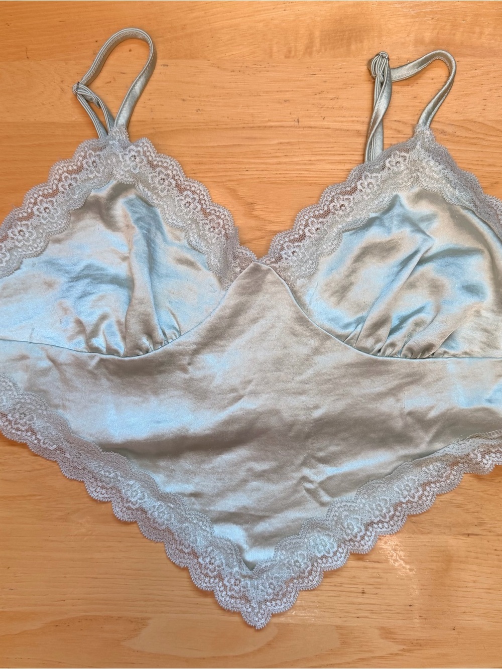 Silky Lace Trim Bralette Camisole